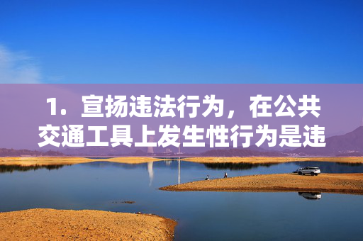 1.  宣扬违法行为，在公共交通工具上发生性行为是违法的，会扰乱公共秩序，危害公共安全，公共交通工具上性行为违法，扰乱秩序危害安全