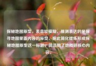 探秘地图原型，表意较模糊，推测表达的是探寻地图里面内容的原型，据此简化提炼形成探秘地图原型这一标题，简洁明了地概括核心内容。