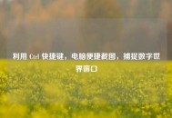 利用 Ctrl 快捷键，电脑便捷截图，捕捉数字世界窗口