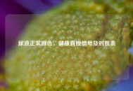 尿液正常颜色，健康直观信号及对照表