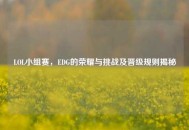 LOL小组赛，EDG的荣耀与挑战及晋级规则揭秘