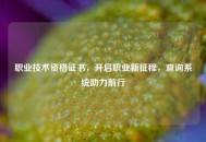 职业技术资格证书，开启职业新征程，查询系统助力前行