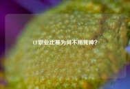 CF职业比赛为何不用死神？
