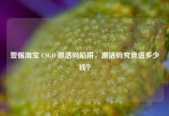 警惕 ***  CSGO 激活码陷阱，激活码究竟值多少钱？