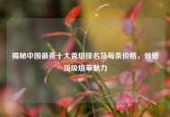 揭秘中国最贵十大香烟排名及每条价格，领略顶级烟草魅力