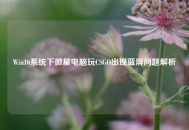 Win10系统下微星电脑玩CSGO出现蓝屏问题解析