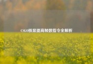 CSGO核显提高帧数指令全解析