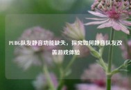 PUBG队友静音功能缺失，探究如何静音队友改善游戏体验