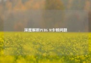 深度解析PUBG M卡顿问题