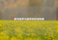 探寻假声与真声的区别特质
