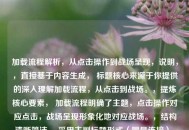 加载流程解析，从点击操作到战场呈现，说明，，直接基于内容生成， 标题核心来源于你提供的深入理解加载流程，从点击到战场。，提炼核心要素， 加载流程明确了主题，点击操作对应点击，战场呈现形象化地对应战场。，结构清晰简洁， 采用主副标题形式（冒号连接），主标题点明主题，副标题描述流程起止点，清晰易懂。，精炼为一个标题， 完全符合你只要1个标题的要求。