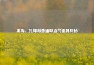 黑啤、扎啤与普通啤酒的差异探秘