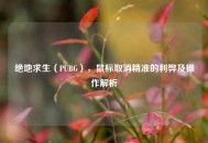 绝地求生（PUBG），鼠标取消精准的利弊及操作解析