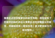 像素起点到荣耀象征的蜕变传奇，直接提炼了您提供的核心内容从像素起点到荣耀象征的蜕变，并稍加修饰（增加传奇）使之更具吸引力和完整性。