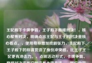 王妃殿下卡牌争霸，王子殿下巅峰对决！，核心聚焦对决，明确点出王妃与王子的对决是核心看点。，使用尊称增加戏剧张力，王妃殿下、王子殿下的称谓营造了身份冲突感，比王子王妃更有冲击力。，点明活动形式，卡牌争霸、巅峰对决清晰说明这是卡牌竞技。，呼应内容关键词，保留了王妃、王子、对决等核心词。，简洁有力，悬念感强，通过身份与活动的反差制造吸引力。