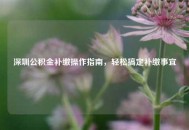 深圳公积金补缴操作指南，轻松搞定补缴事宜
