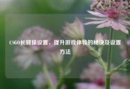CSGO长臂猿设置，提升游戏体验的秘诀及设置 *** 