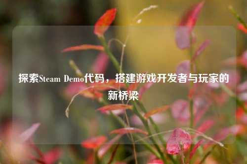 探索Steam Demo代码,搭建游戏开发者与玩家的新桥梁