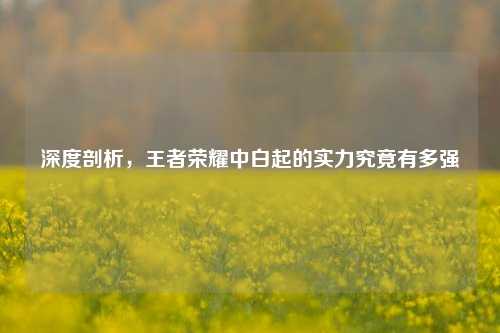 深度剖析，王者荣耀中白起的实力究竟有多强