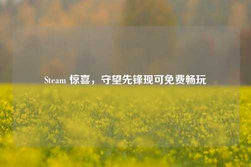 Steam 惊喜,守望先锋现可免费畅玩