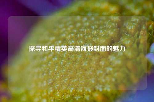 探寻和平精英高清海报封面的魅力