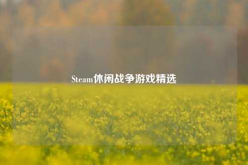 Steam休闲战争游戏精选