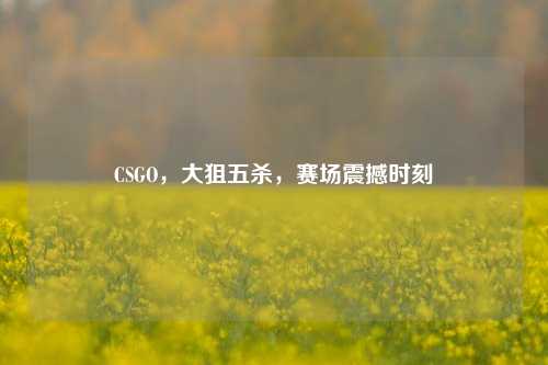 CSGO，大狙五杀，赛场震撼时刻