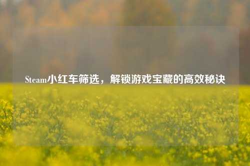 Steam小红车筛选，解锁游戏宝藏的高效秘诀