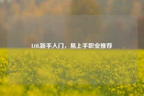 LOL新手入门，易上手职业推荐