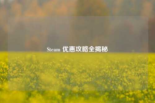 Steam 优惠攻略全揭秘