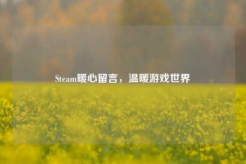 Steam暖心留言,温暖游戏世界