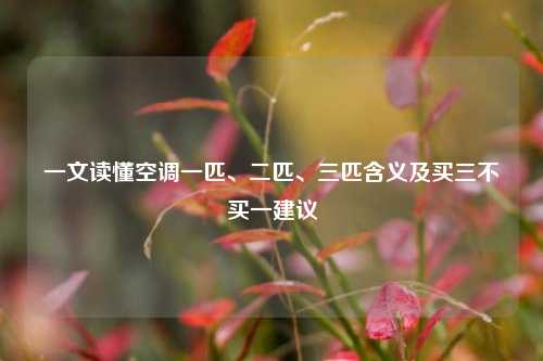 一文读懂空调一匹、二匹、三匹含义及买三不买一建议
