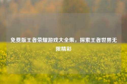 免费版王者荣耀游戏大全集,探索王者世界无限精彩