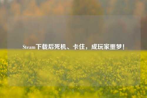 Steam下载后死机、卡住,成玩家噩梦!