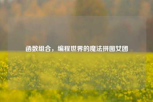 函数组合,编程世界的魔法拼图女团