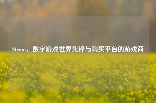 Steam,数字游戏世界先锋与购买平台的游戏商
