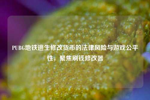 PUBG地铁逃生修改货币的法律风险与游戏公平性,聚焦刷钱修改器