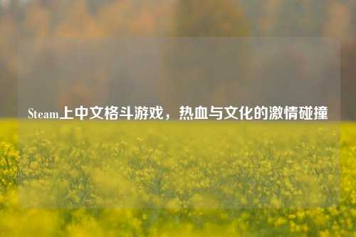Steam上中文格斗游戏,热血与文化的***碰撞