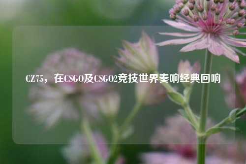 CZ75,在CSGO及CSGO2竞技世界奏响经典回响