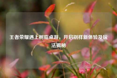 王者荣耀遇上树脂桌游,开启别样新体验及玩法揭秘