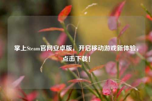 掌上Steam官网安卓版,开启移动游戏新体验,点击下载!
