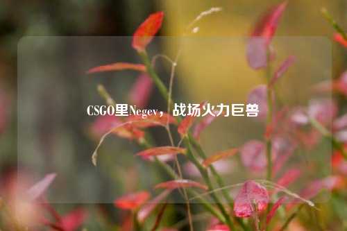 CSGO里Negev,战场火力巨兽