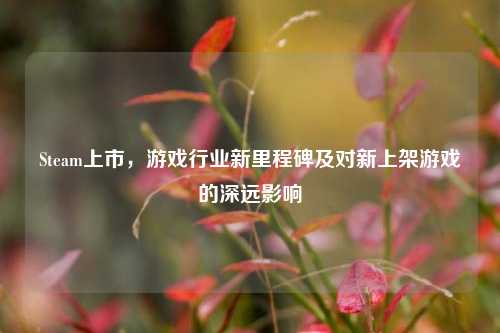 Steam上市,游戏行业新里程碑及对新上架游戏的深远影响