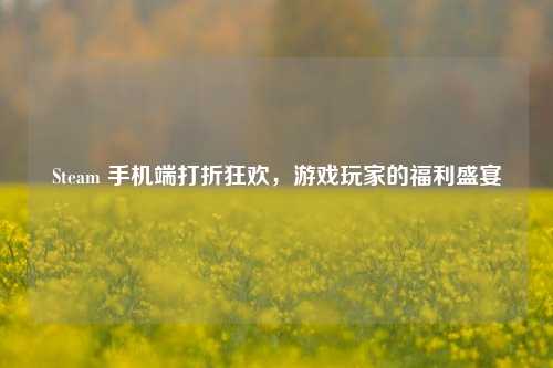Steam 手机端打折狂欢,游戏玩家的福利盛宴