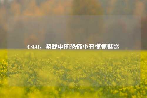 CSGO，游戏中的恐怖小丑惊悚魅影